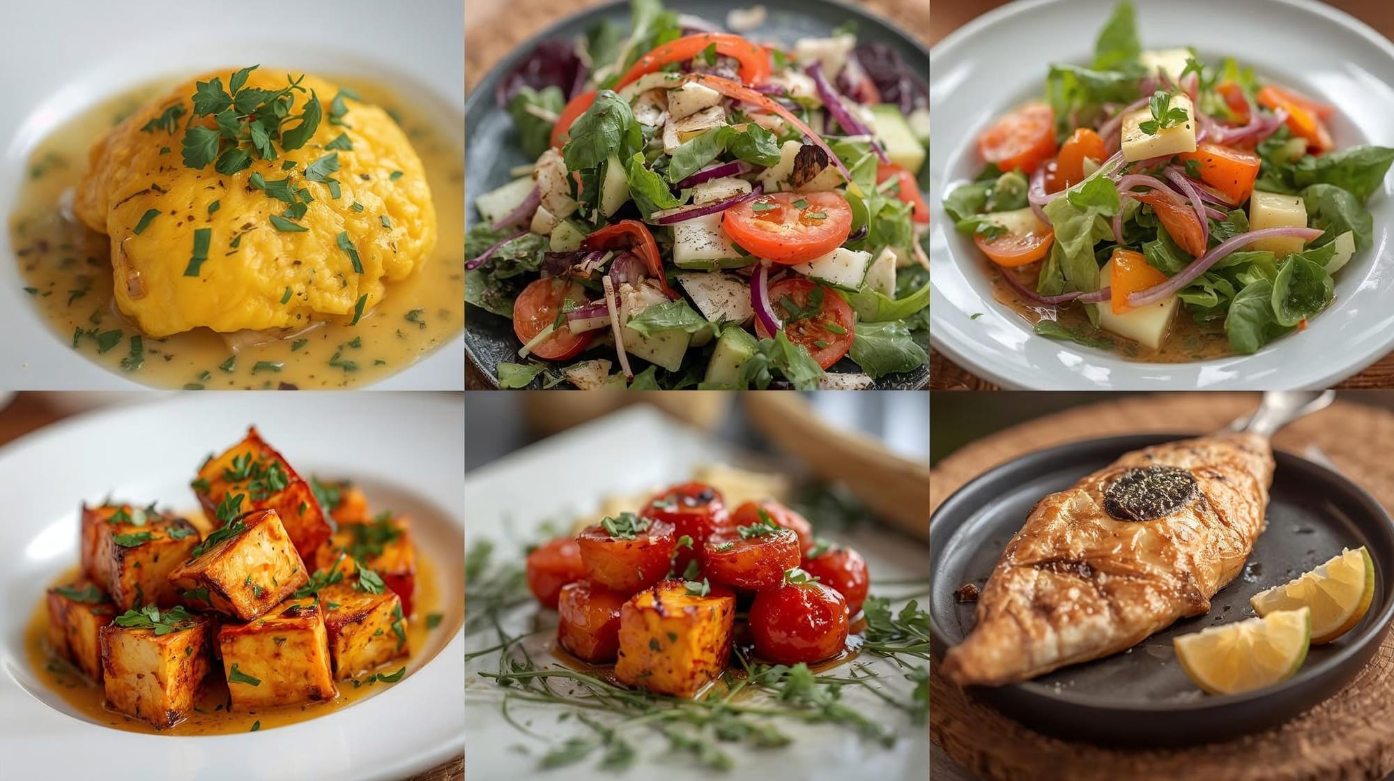 Healthy Meal options for weight loss with egg, salad, fish, paneer, sprouts